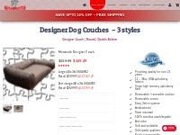 Designer Dog Beds | Dog Couches | Double Bolster