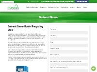 Solvent Recycling   Recovery | Solvent Saver Batch Recycling