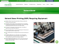 Solvent Recycling   Recovery | Solvent Saver Printing Equipment