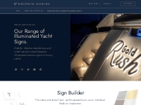Marine Yacht Signs  |  bespoke Illuminated yacht sign signage & creati