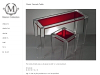Classic Clear Acrylic Console Table with custom made seat