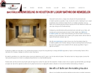 Bathroom Remodeling in Houston by Luxury Bathroom Remodeler
