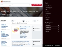   	  	Maryland State Online Services Directory - Maryland.gov