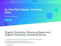 Organic Chemistry 1 and 2 Summary Sheets - Master Organic Chemistry