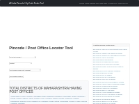 Pin Code: MAHARASHTRA, India, All Post Office Addresses Data, Masterpi