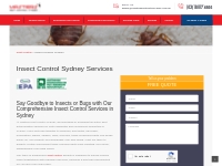 Insect Control Sydney - Bed Bugs, Wasps, Spiders, Ants   Other Insects