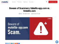 Beware of Scammers: Matellio-app.com vs. Matellio.com - Matellio Inc