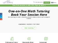 Math Tutoring Online, Customized, Private   One-on-One Sessions
