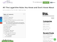 All The Logarithm Rules You Know and Don't Know About