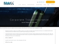 Corporate Travel Insurance Perth | Matrix Insurance | 08 6555 7742