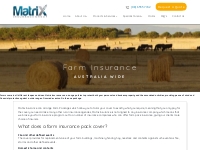 Farm Insurance Perth | Matrix Insurance | 08 6555 7742