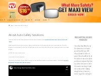 About Auto Safety Solutions | maxi view blind spot mirrors, blind spot