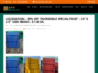 LIQUIDATION   95% OFF “INCREDIBLE SPECIAL PRICE” – 33″ x 2.5″ Used Bea