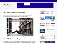 MBA Colleges in Bangalore without Entrance Exam - Direct