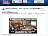 PhD in Management in India: Course, Eligibility, Admissions, Syllabus,
