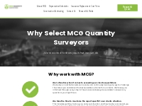 Why Select MCG - MCG Quantity Surveyors