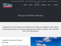 Vacuum Tankers Vancouver. Vac Truck Services in Vancouver.