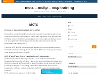 mcts   mcitp   mcp training   Learning Free MCTS Training, Free MCITP 