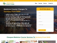 Courier Medicines from Delhi to Germany | Medicine Courier Charges