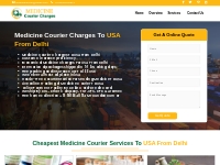 Medicine Courier Charges From Delhi To USA | Courier Medicine