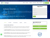 Certificate in Critical Care Medicine, Online Courses Medvantage