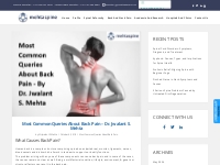 Most Common Queries About Back Pain - Dr. Jwalant S. Mehta