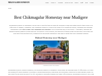 Chikmagalur Homestay for Family Group | Mudigere Nature Resort