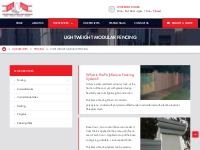 Lightweight Modular Fencing - Melbourne Gates and Fencing