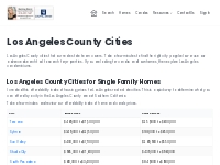 Los Angeles County Cities List | Los Angeles CA Real Estate