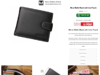 Mens Wallet Black with Coin Pouch | Free Delivery Australia Wide