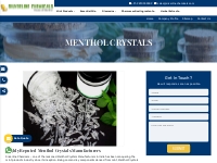 Menthol Crystals Manufacturers | Menthol Crystals Exporters