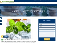 Natural Menthol Crystals Manufacturers | Natural Menthol Crystals Expo