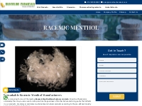 Racemic Menthol Manufacturers | Racemic Menthol Exporters