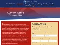 Custom Cable Assemblies | Custom Cable Assembly Manufacturer USA