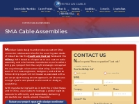 SMA Cable Assemblies | Custom SMA Cable Assembly Manufacturer