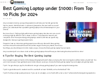 Best Gaming Laptop under $1000: From Top 10 Picks for 2023