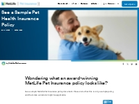 Pet Health Insurance Policy | MetLife Pet Insurance
