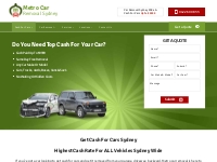 Get Cash for Cars Up to $9999: Quick Easy Process Call Us Now!