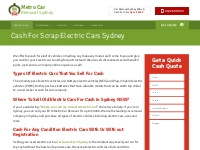Cash For Electric Cars Sydney - Sell Your Used Electric Car