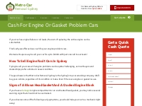 Cash For Engine Or Gasket Problem Cars In Sydney