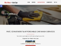 Car Wash Pricing - Mira Mesa Car Wash