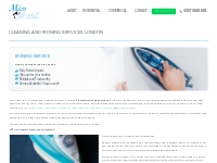 Cleaning and Ironing Services London | Maid Cleaning London | Laundry 