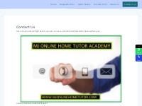 Contact Us - MJ ONLINE HOME TUTOR ACADEMY