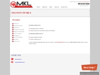  DELIVERY DETAILS for Sale by MKL Motors