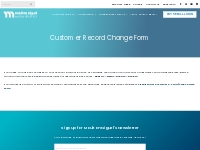 Customer Record Change Form - MNWD