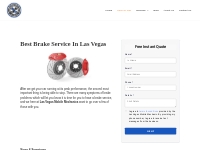 Brake Service   Las Vegas Mobile Mechanic