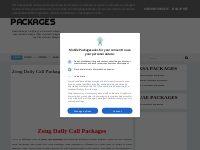  Zong Daily Call Packages - Mobile Packages