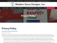 Privacy Policy | Modern Glass Designs