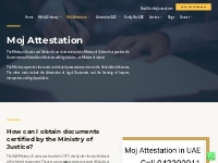 Moj Attestation   By Ministry Of Justice In UAE