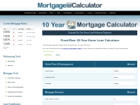 10 Year Mortgage Calculator: Calculate Local 10-YR Home Loan Refi Paym